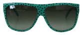Dolce & Gabbana Green Stars Acetate Square Shades Sunglasses - Sunglasses