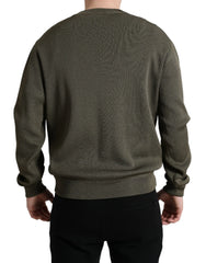 Dolce & Gabbana Green Viscose Crew Neck Men Pullover Sweater - IT48 | M - Sweaters