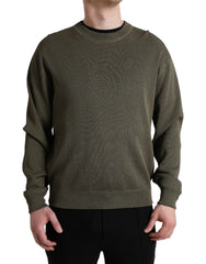 Dolce & Gabbana Green Viscose Crew Neck Men Pullover Sweater - IT48 | M - Sweaters