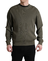 Dolce & Gabbana Green Viscose Crew Neck Men Pullover Sweater - IT48 | M - Sweaters