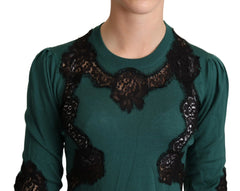 Dolce & Gabbana Green Wool Crewneck Sweater - Sweaters