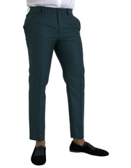 Dolce & Gabbana Green Wool Skinny Slim Dress Pants - IT48 | M - Trousers