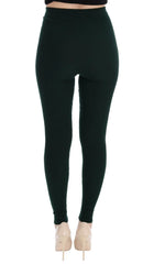 Dolce & Gabbana Green Wool Stretch Tights - IT40|S - Leggings