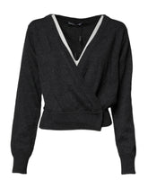 Dolce & Gabbana Grey Cashmere Deep V-neck Pullover Sweater - IT40|S - Sweaters