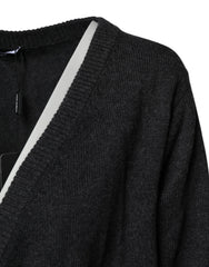 Dolce & Gabbana Grey Cashmere Deep V-neck Pullover Sweater - IT40|S - Sweaters