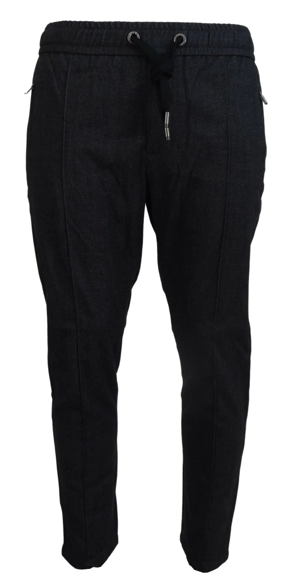 Dolce & Gabbana Grey Cotton Tapered Cotton Pants - Jeans