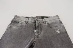 Dolce & Gabbana Grey Washed Cotton Skinny Denim Jeans - IT44 | XS - Jeans