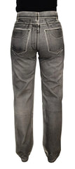 Dolce & Gabbana Grey Washed High Waist Denim Pants Cotton Jeans - IT40|S - Jeans