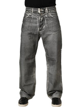 Dolce & Gabbana Grey Washed Mid Waist Straight Denim Jeans - IT46 | S