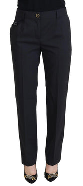 Dolce & Gabbana Grey Women Formal Tapered Pants - IT40|S - Trousers