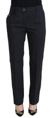 Dolce & Gabbana Grey Women Formal Tapered Pants - IT40|S - Trousers