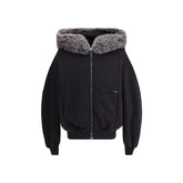 Dolce & Gabbana Hooded Sweatshirt with wide fur-trimmed hood - M