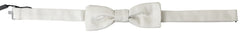 Dolce & Gabbana Ivory Silk Adjustable Neck Papillon Men Bow Tie - Neckties