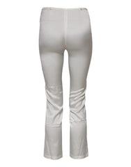 Dolce & Gabbana Ivory Silk Tapered High Waist Pants - Trousers