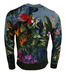 Dolce & Gabbana Jungle Wool Silk Pullover Logo Sweater - Sweaters