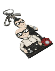 Dolce & Gabbana Leather Dominico Stefano #DGFAMILY Logo Badge Keychain - Keychains
