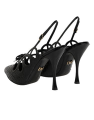 Dolce & Gabbana Leather High Heels Slingback Shoes - EU36.5/US6