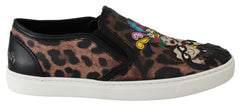 Dolce & Gabbana Leather Leopard #dgfamily Loafers Shoes - Sneakers