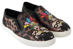 Dolce & Gabbana Leather Leopard #dgfamily Loafers Shoes - Sneakers