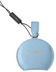 Dolce & Gabbana Light Blue Calfskin Leather Mirror Holder - Face Mirrors