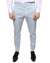Dolce & Gabbana Light Blue Cotton Dress Pants - IT48 | M - Trousers