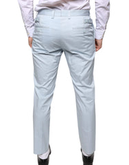 Dolce & Gabbana Light Blue Cotton Dress Pants - IT48 | M - Trousers