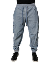 Dolce & Gabbana Light Blue Cotton Jogger Cargo Men Denim Pants - IT50 | L - Cargo Pants