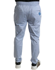 Dolce & Gabbana Light Blue Cotton Stretch Jogger Pants - IT52 | L - Joggers