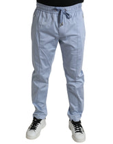 Dolce & Gabbana Light Blue Cotton Stretch Jogger Pants - IT52 | L