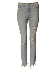 Dolce & Gabbana Light Blue High Waist Skinny Denim Jeans - IT40|S - Jeans