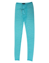Dolce & Gabbana Light Blue Nylon Logo Lace Leggings Pants Underwear - IT2 | S - Hosiery
