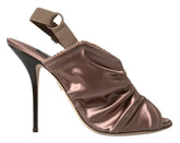 Dolce & Gabbana Light brown Slingback Corset Style Fastening stiletto heels - EU39/US8.5