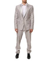 Dolce & Gabbana Light Gray Wool 2 Piece MARTINI Formal Suit - IT52 | XL - Tuxedos