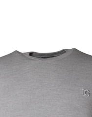 Dolce & Gabbana Light Gray Wool Crew Neck Pullover Sweater - IT50 | L - Sweaters