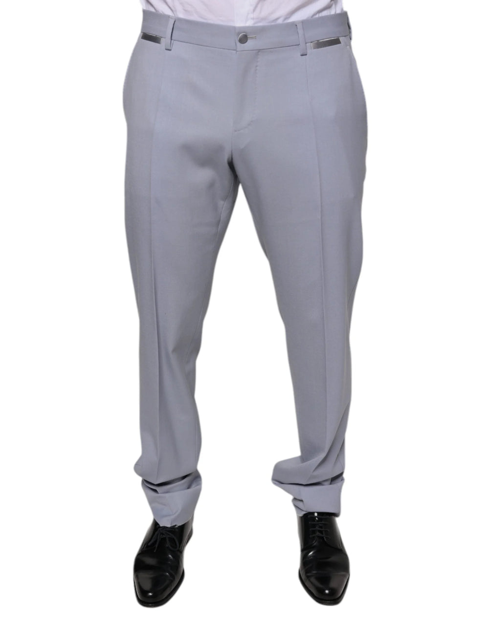 Dolce & Gabbana Light Gray Wool Formal Dress Pants - IT50 | L - Trousers