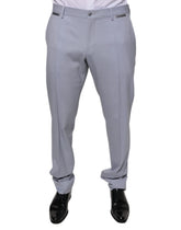 Dolce & Gabbana Light Gray Wool Formal Dress Pants - IT50 | L - Trousers