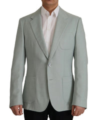 Dolce & Gabbana Light Green Cashmere Silk Blazer - Sport Jackets