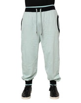 Dolce & Gabbana Light Green Cotton Men Jogger Sweatpants Pants - IT48 | M - Joggers