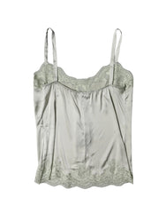 Dolce & Gabbana Light Green Floral Lace Lingerie Top Underwear