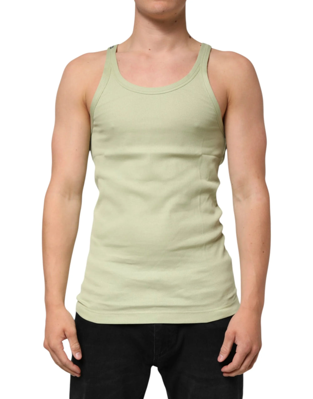 Dolce & Gabbana Light Green Tank Sleeveless Men Men T-shirt - IT52 | XL - Tank Tops