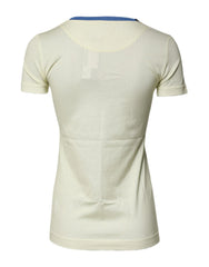 Dolce & Gabbana Light Yellow Cotton Short Sleeve T-shirt - T-Shirts