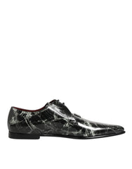 Dolce & Gabbana Marbled Pattern Dress Lace Up Derby Shoes - EU44/US11 - Flats