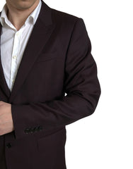 Dolce & Gabbana Maroon 2 Piece Single Breasted MARTINI Suit - IT52 | L - Pant Suits