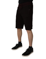 Dolce & Gabbana Maroon Cotton Sweatshorts Men Bermuda Shorts - Bermudas