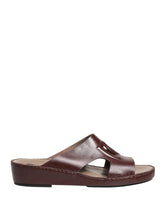 Dolce & Gabbana Maroon Leather Cutout DG Logo Sandals Shoes - EU44/US13.5