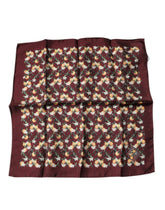 Dolce & Gabbana Maroon Oranges Silk Square Handkerchief Scarf - Scarves & Shawls