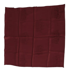 Dolce & Gabbana Maroon Silk Crown Square Wrap Handkerchief Scarf - Scarves & Shawls