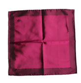 Dolce & Gabbana Maroon Silk Lace Stole Square Foulard Scarf