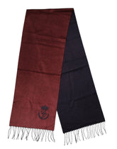 Dolce & Gabbana Maroon Silk Neck Wrap Shawl Fringes Scarf