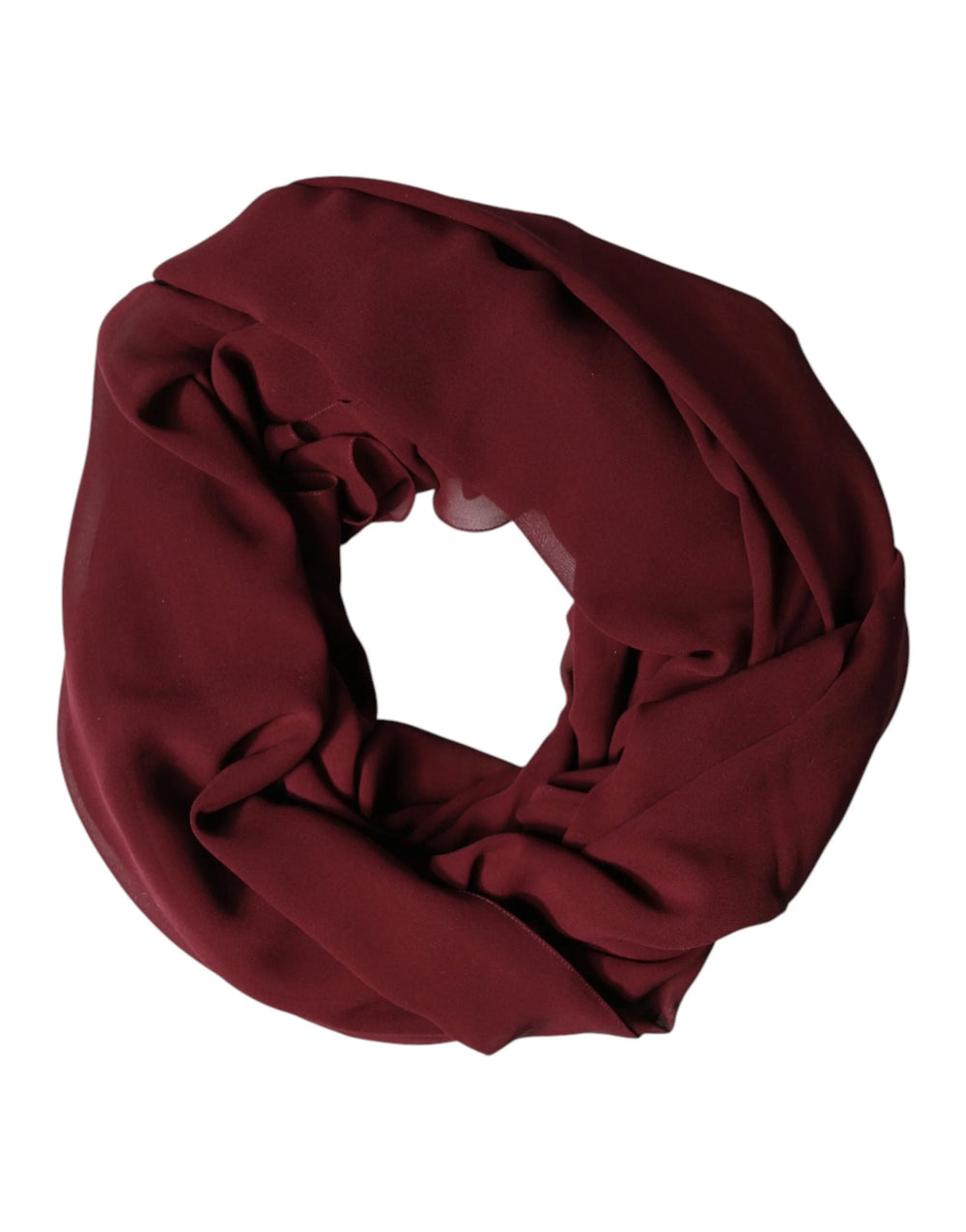 Dolce & Gabbana Maroon Silk Stole Neck Wrap Shawl Men 200cm x 130cm Scarf